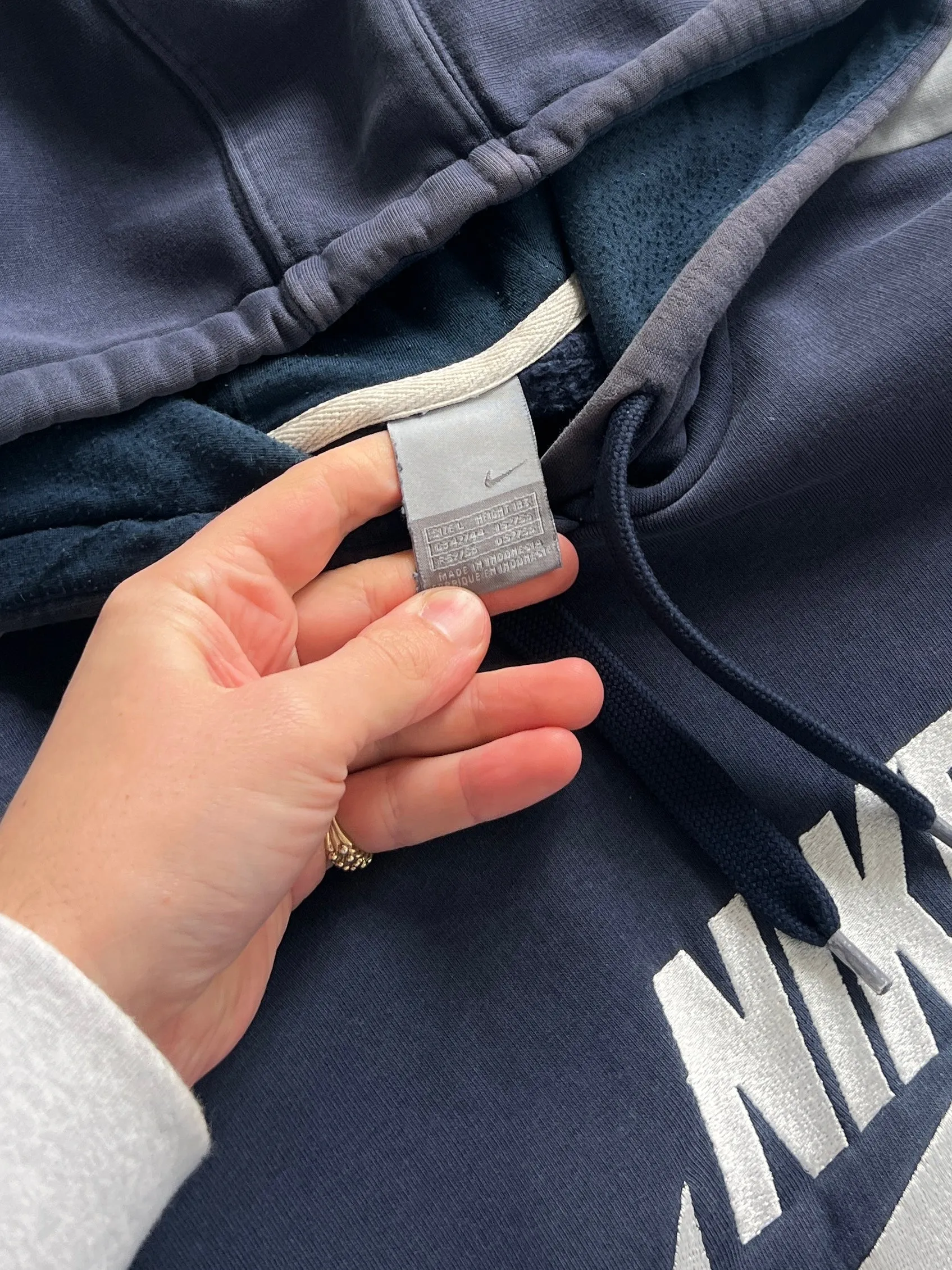 00's Nike Spell Out Pullover Hoodie (L)