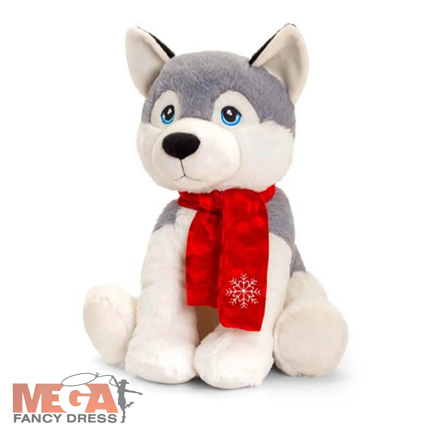 25cm Huskey with Scarf Plush Toy