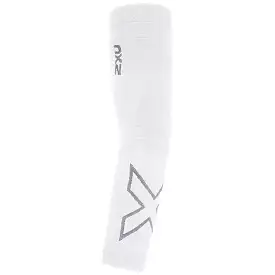 2XU Flex Compression Single Unisex White/Grey Arm Sleeve