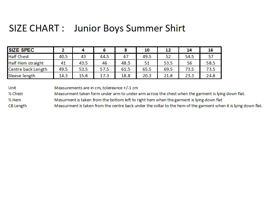 5021 ACG Sunderland Primary Uniform - Boy's Summer Shirt