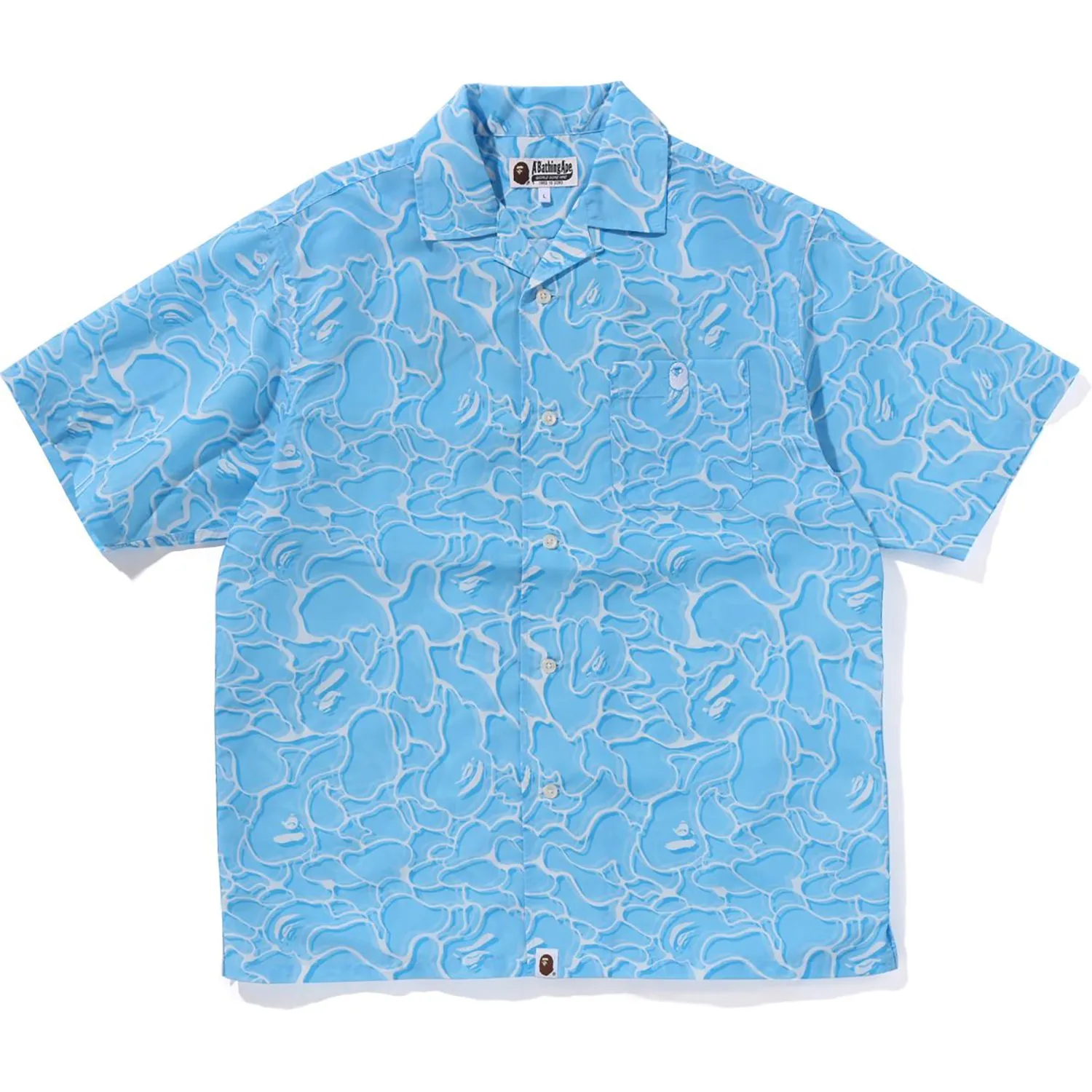 ABC SEA SURFACE CAMO OPEN COLLAR SS SHIRT MENS