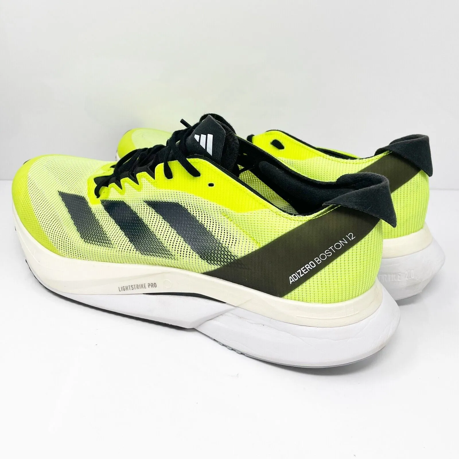 Adidas Mens Adizero Boston 12 HP9705 Green Running Shoes Sneakers Size 12.5