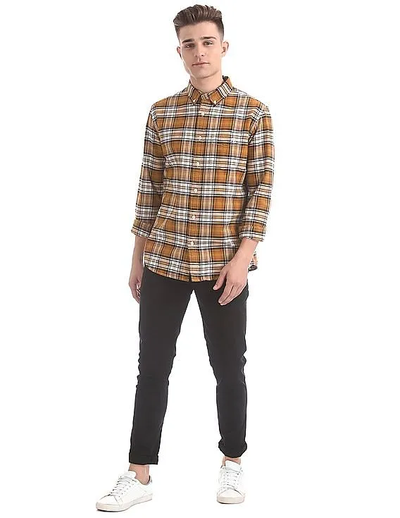 Aeropostale Button Down Collar Check Shirt