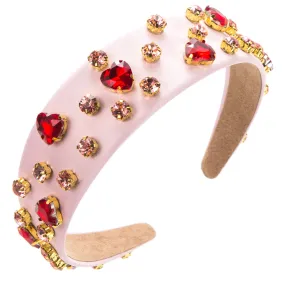 Andrea Valentine Headband in Light Pink