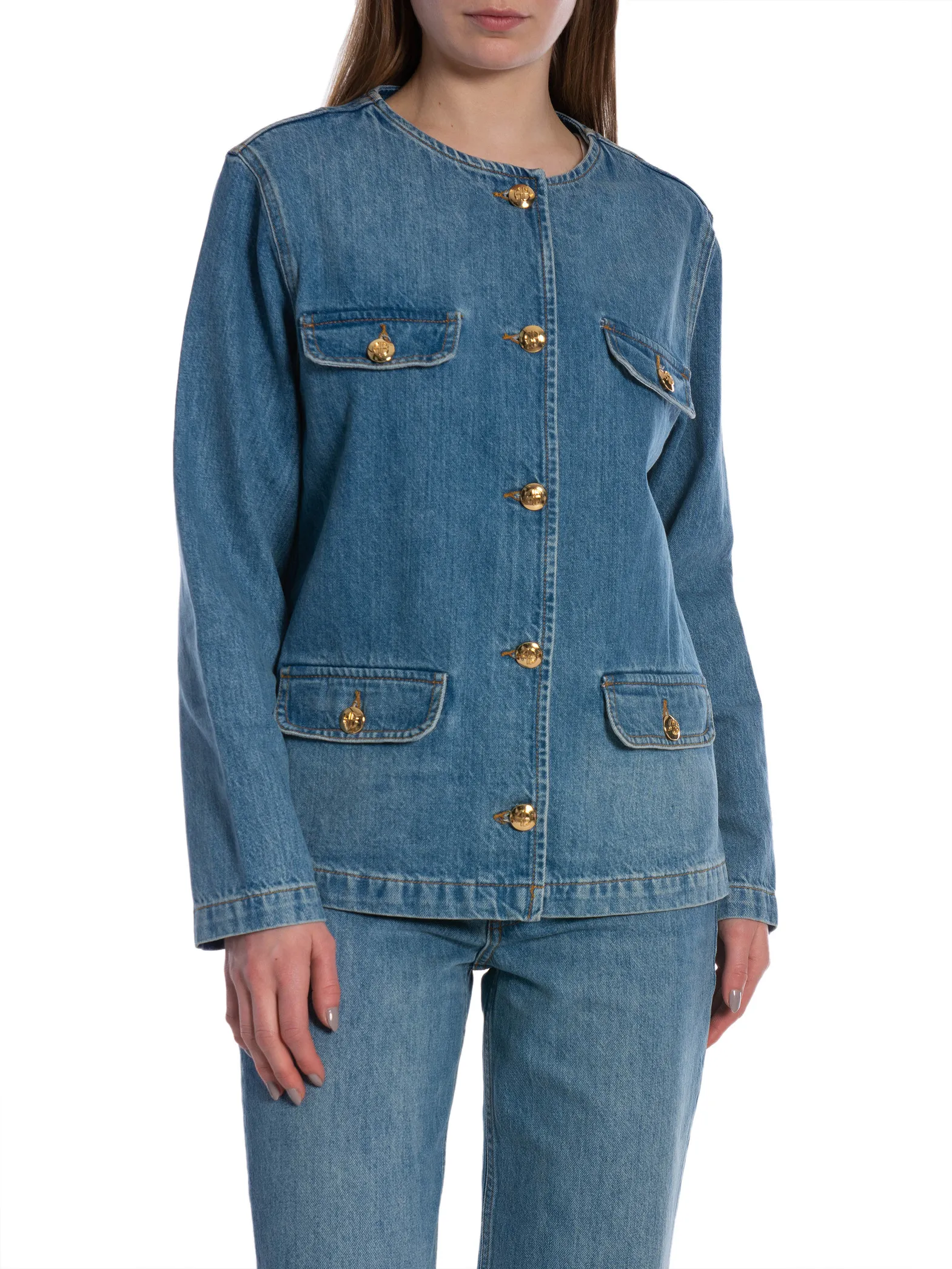 ANINE BING JACKET JANET WASHED BLUE