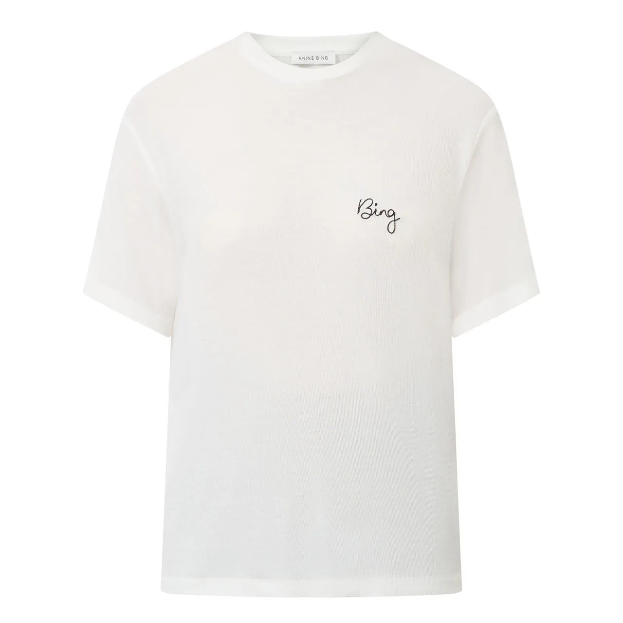 ANINE BING Louis Logo T-Shirt - Ivory