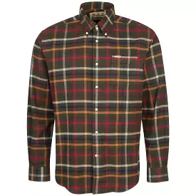 Barbour Hadlo Brushed Cotton Regular Shirt - Olive