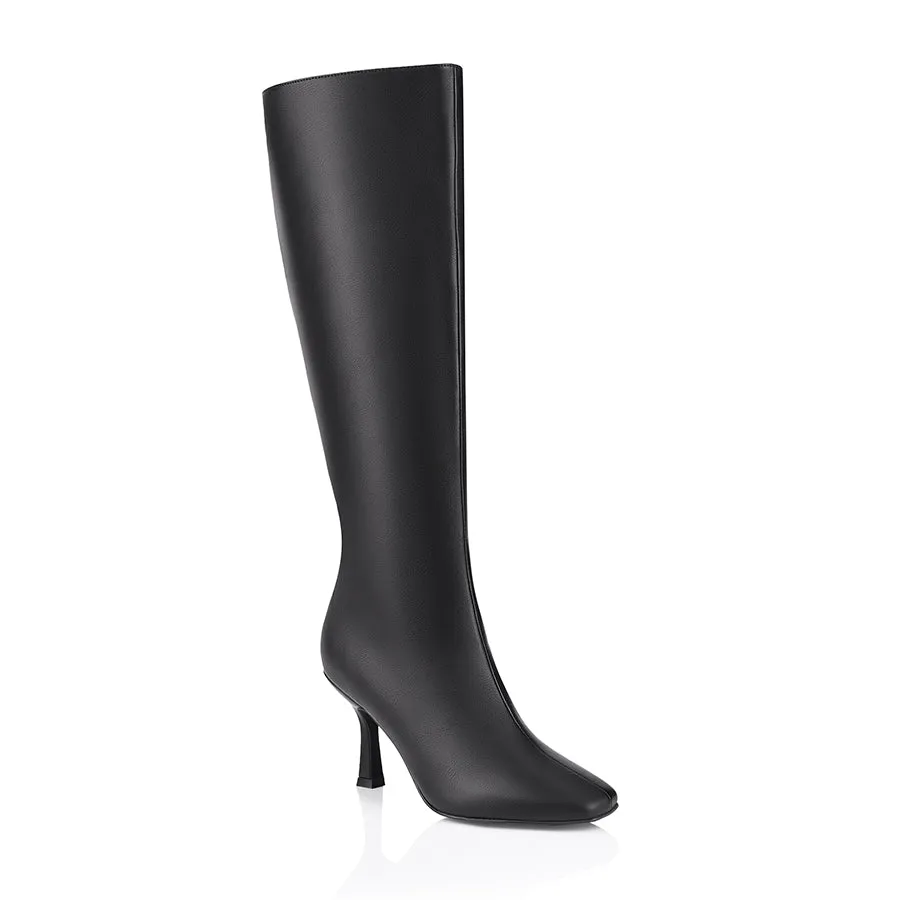 Billy Knee High Boots - Black