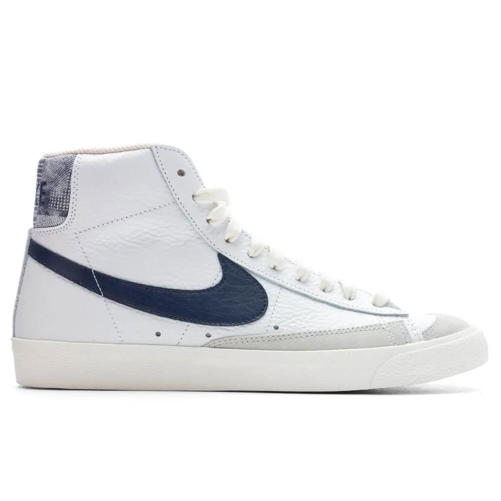 Blazer Mid '77 Washed Denim - White/Midnight Navy/Sail