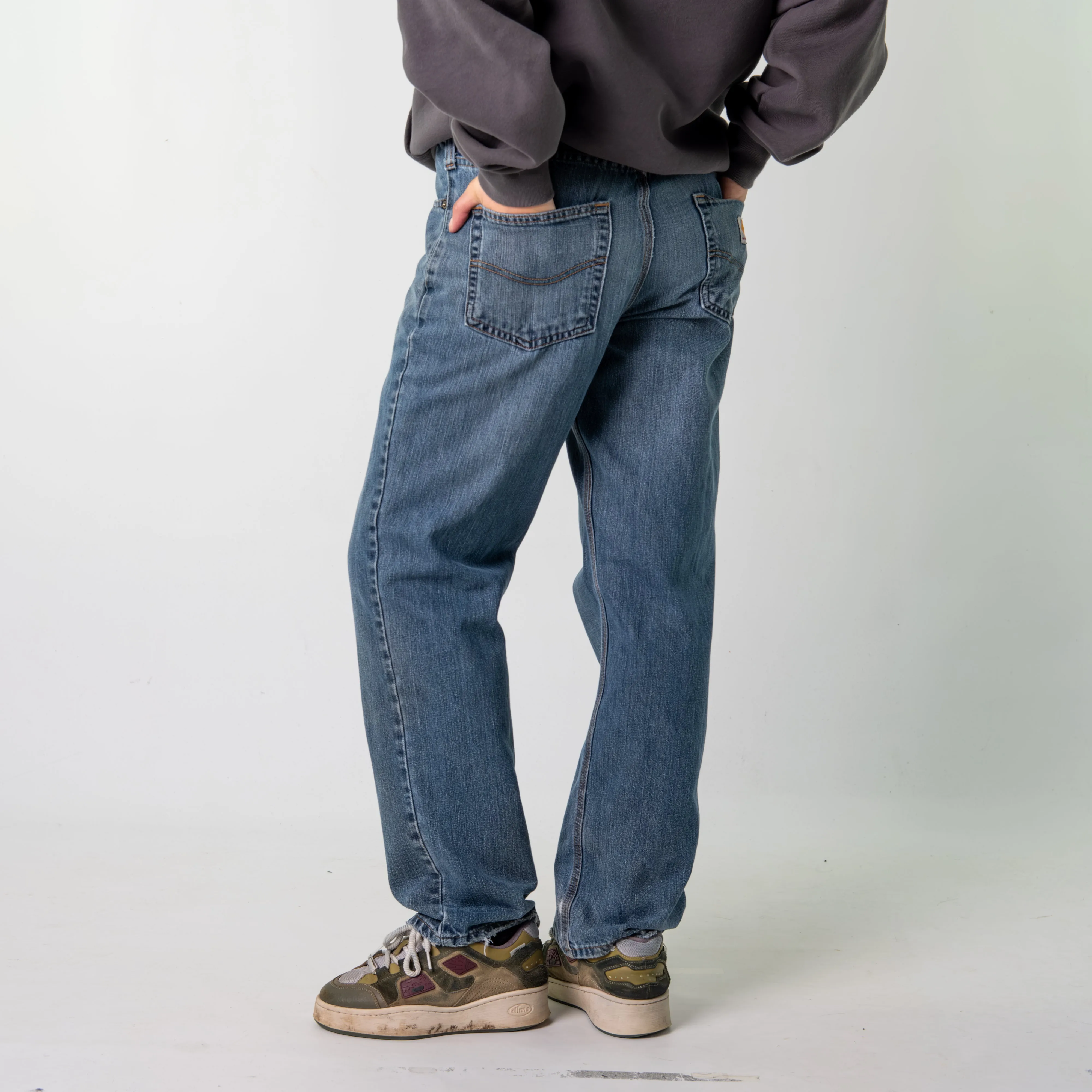 Blue Denim 90s Carhartt  Cargo Skater Trousers Pants Jeans (32x31)