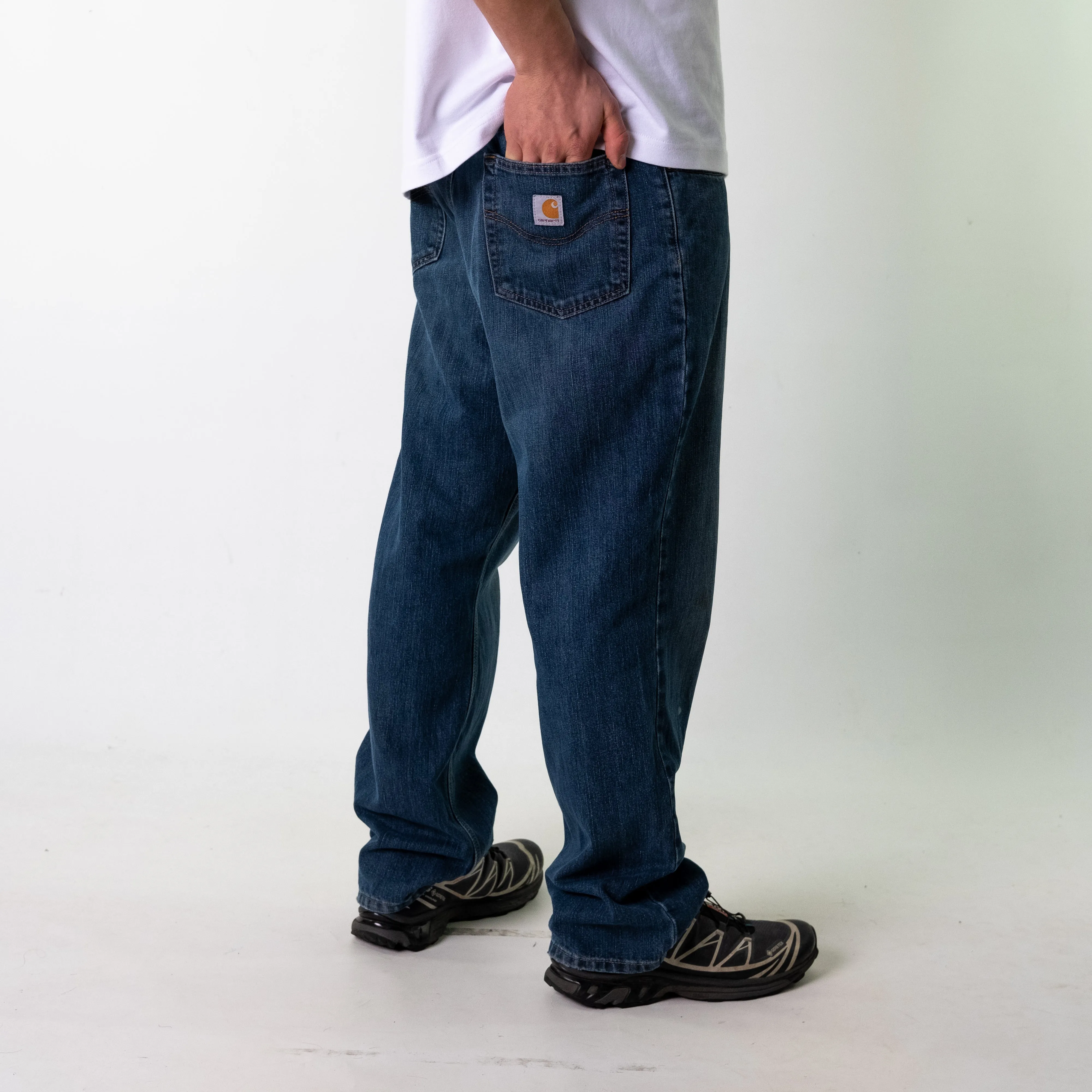 Blue Denim 90s Carhartt  Cargo Skater Trousers Pants Jeans (38x30)