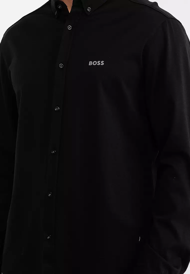 BOSS Button-Down Collar Cotton Shirt