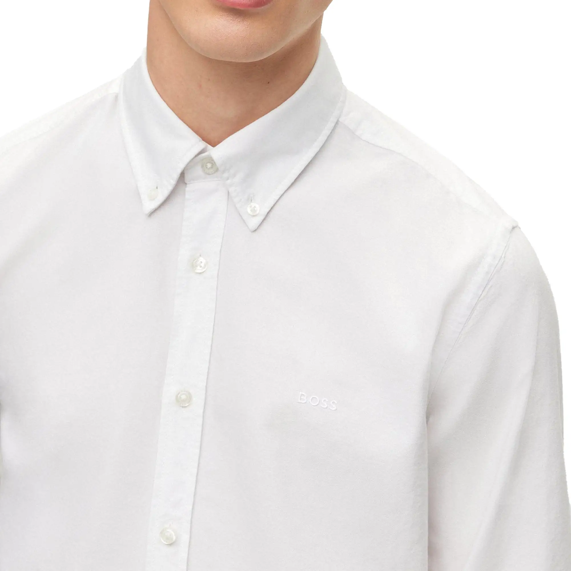 Boss Rickert Oxford Regular Fit Shirt - White