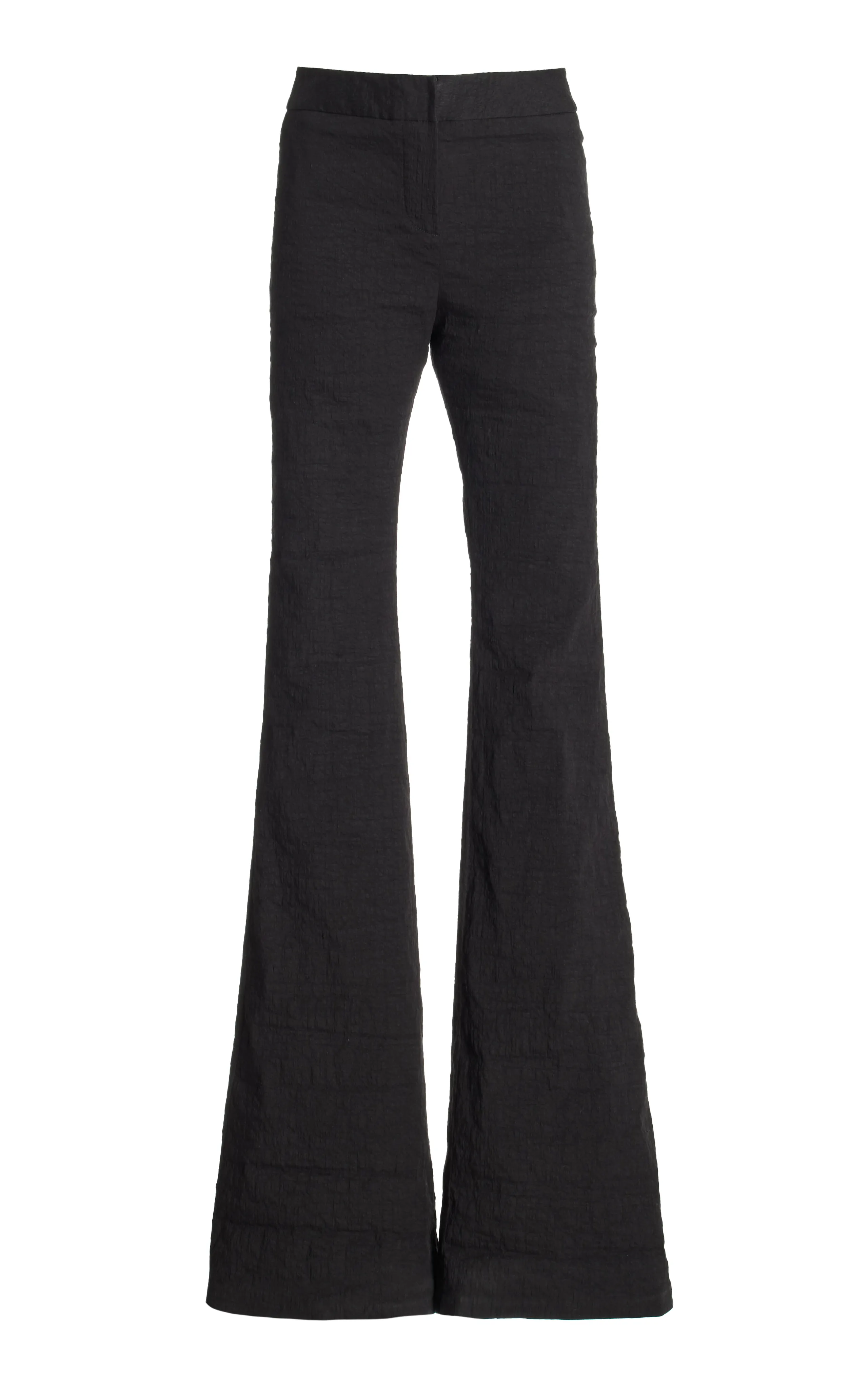 Brandon Maxwell The Fae Flared Stretch Linen-Blend Pants