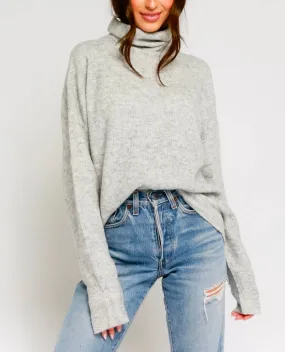 Brenda Fuzzy Mock Neck Sweater in More Colors