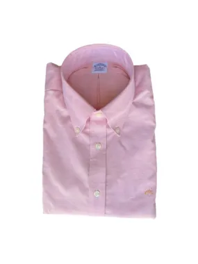 Brooks Brothers Cotton Non-Iron Oxford Polo Button Down Collar Shirt: Coral