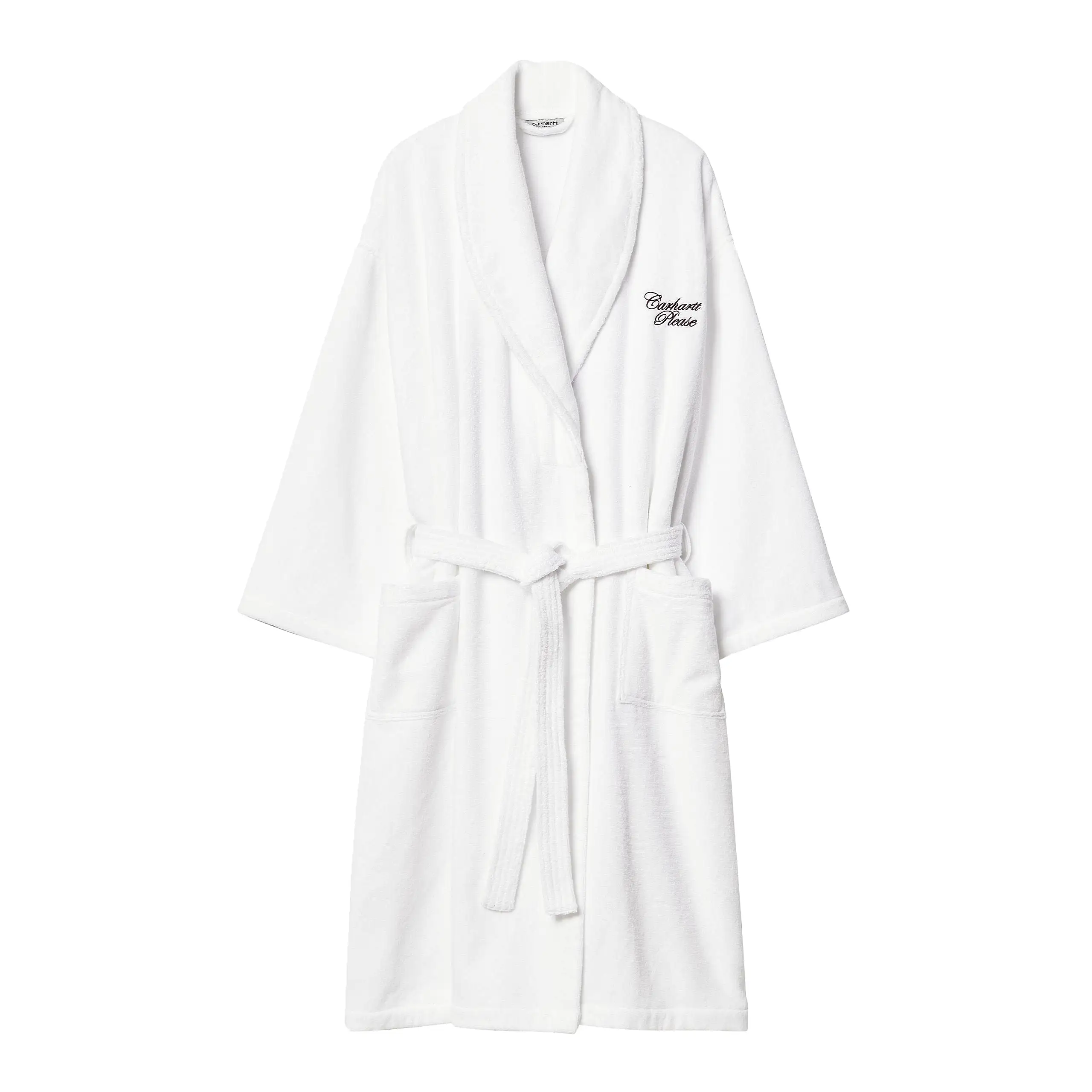 CARHARTT PLEASE BATHROBE WHITE / BORDEAUX