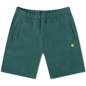 Carhartt WIP Chase Sweat ShortsDiscovery Green & Gold