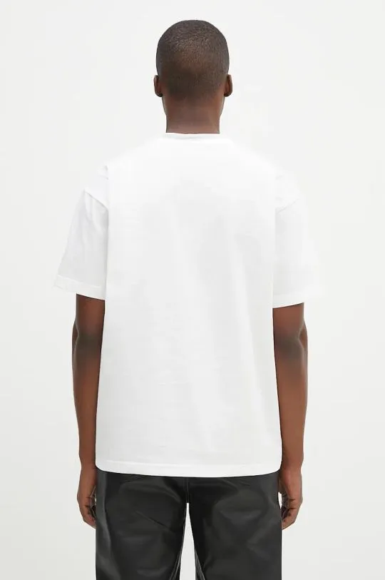 Carhartt WIP cotton t-shirt S/S Basics men’s white color with a print I033989.00AXX