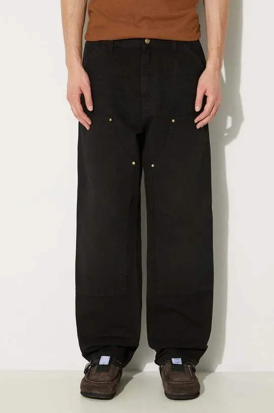 Carhartt WIP cotton trousers Double Knee Pant black color I031501.893K