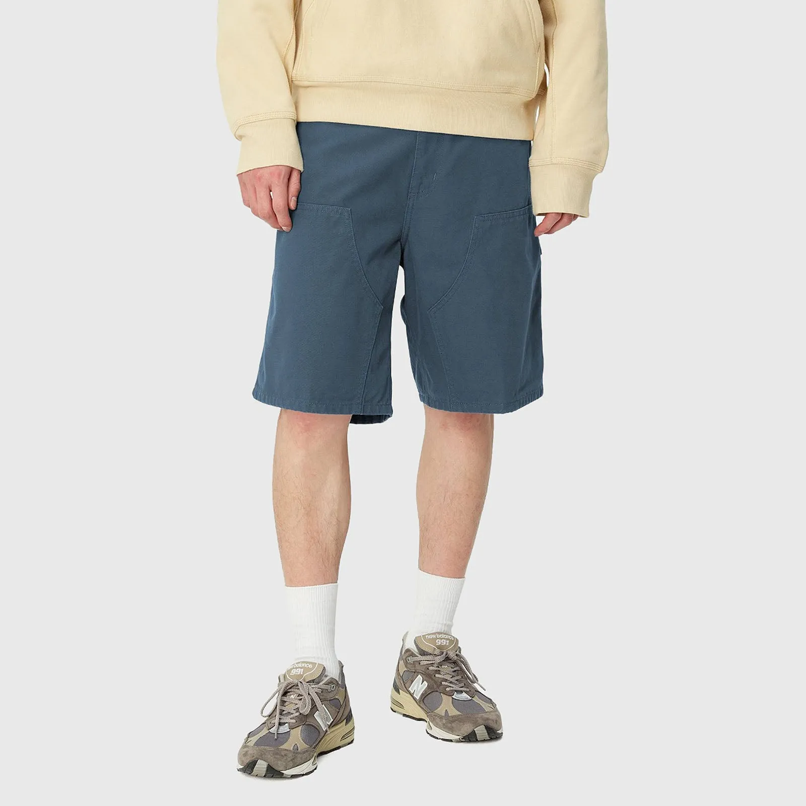 Carhartt Wip Double Knee Short Blu China Uomo