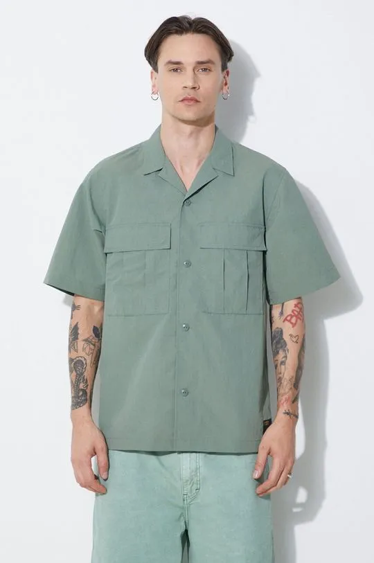 Carhartt WIP shirt S/S Evers Shirt men's green color I033022.1YFXX