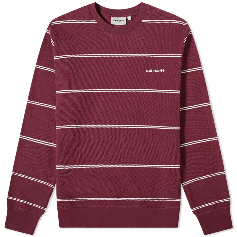 Carhartt WIP Spacer Stripe SweatSpacer Stripe, Shiraz & White