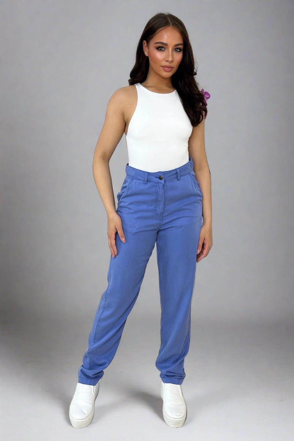 Casual Fit Straight Leg Slacks Trousers