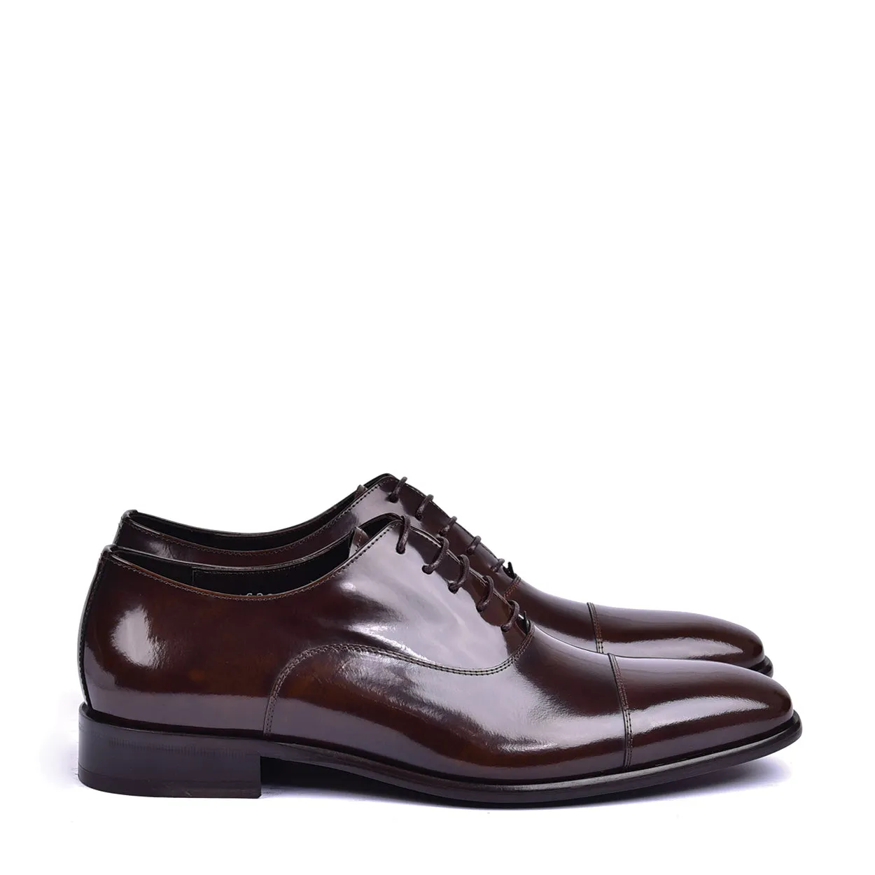 Corrente C0095 6265 Men's Shoes Brown Shiny Calf Skin Leather Cap toe Lace Up Oxfords (CRT1447)