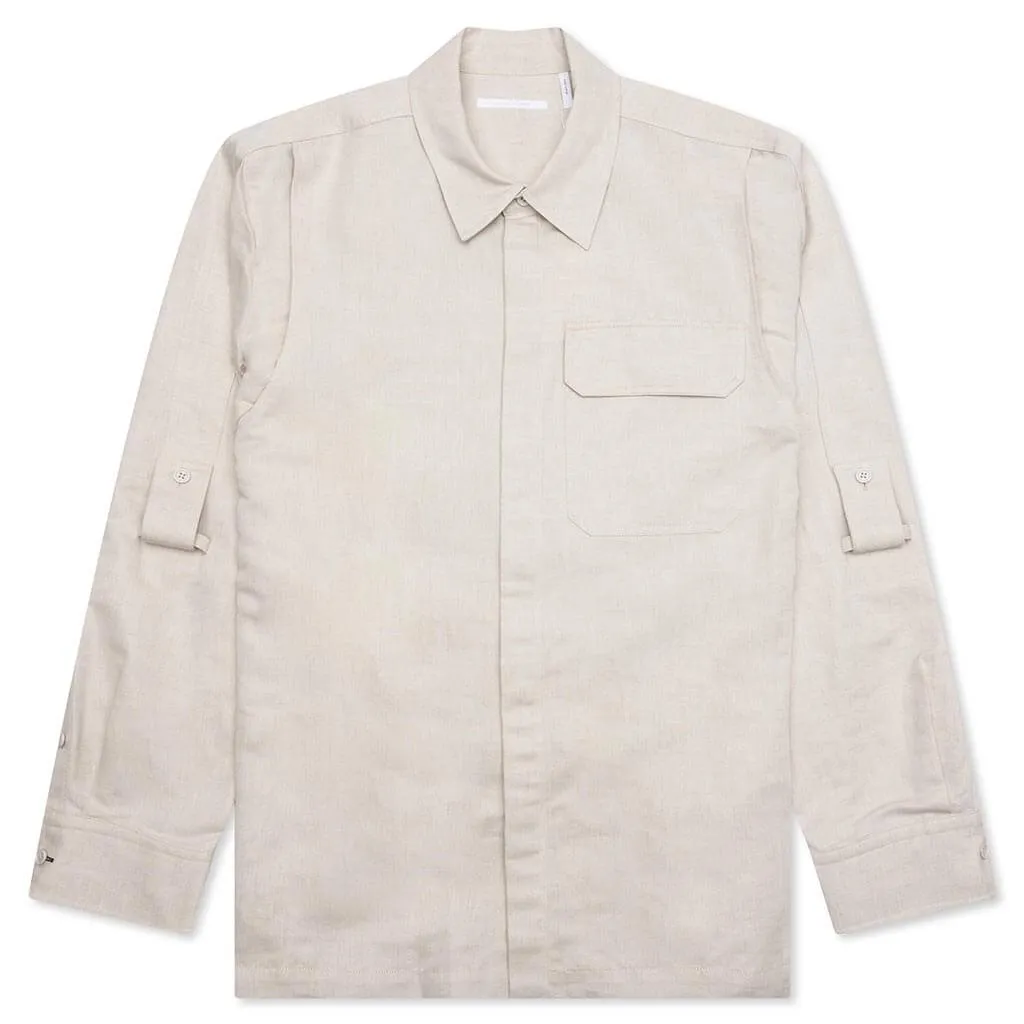 Cotton-Linen Cargo Shirt - Twill/Natural