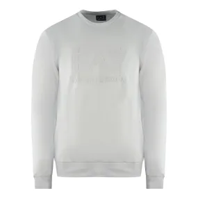 Ea7 Box Logo White Sweatshirt