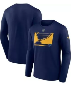 Fanatics Men's NHL Fanatics St. Louis Blues Authentic Pro Core Collection Secondary Long Sleeve T-Shirt