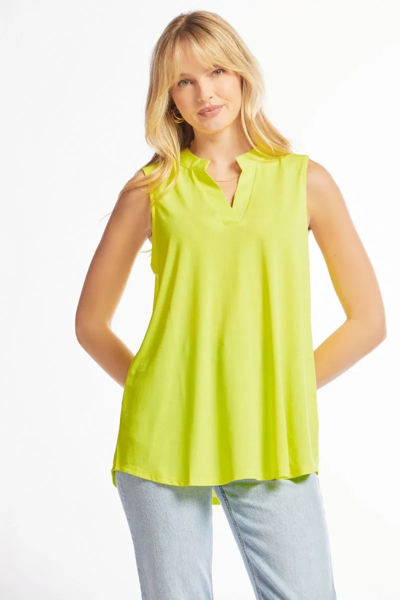 Figure It Out Tank Top - Neon Yellow