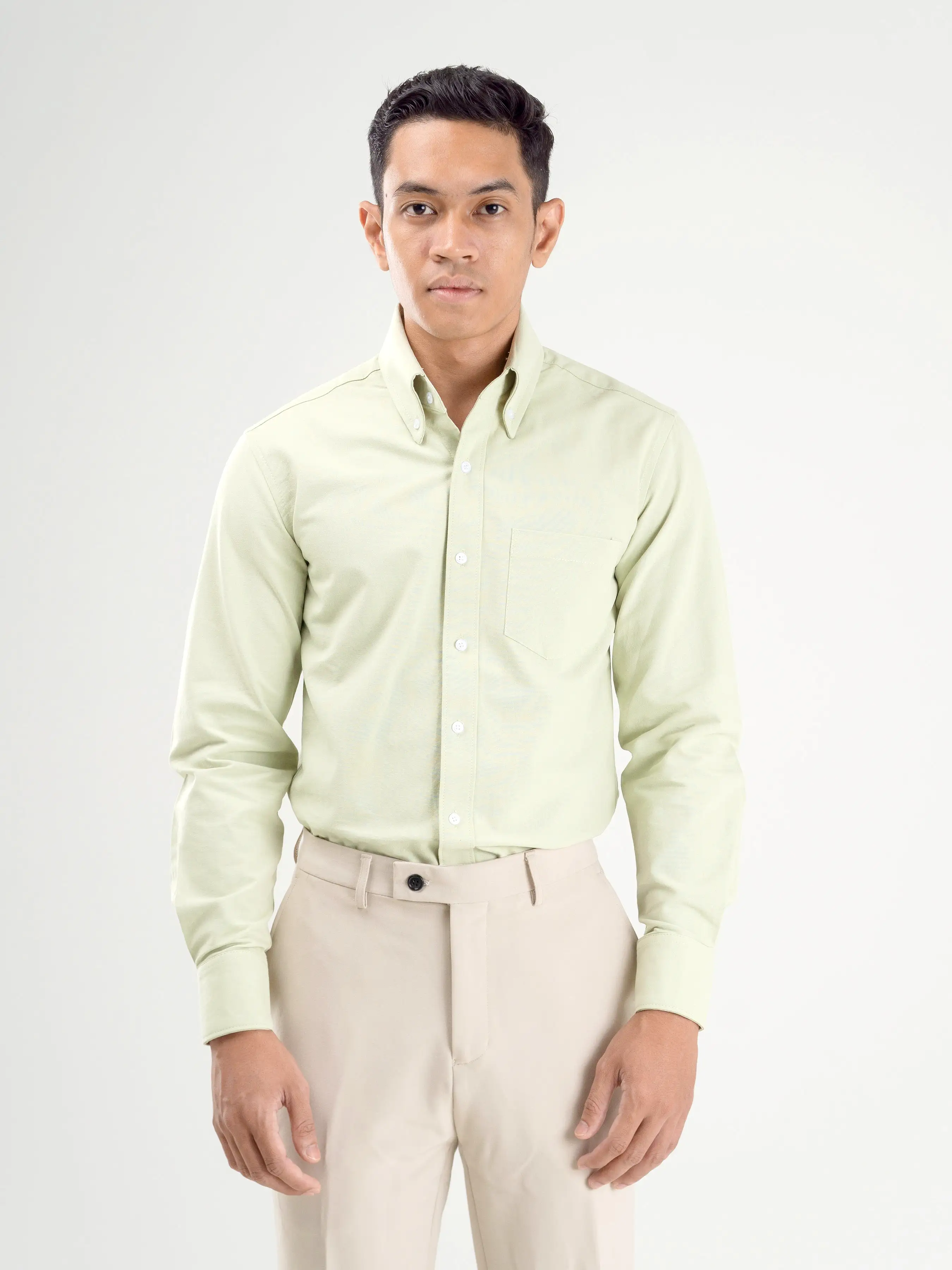 Formal Shirt - Mint Green Oxford Button-Down Collar