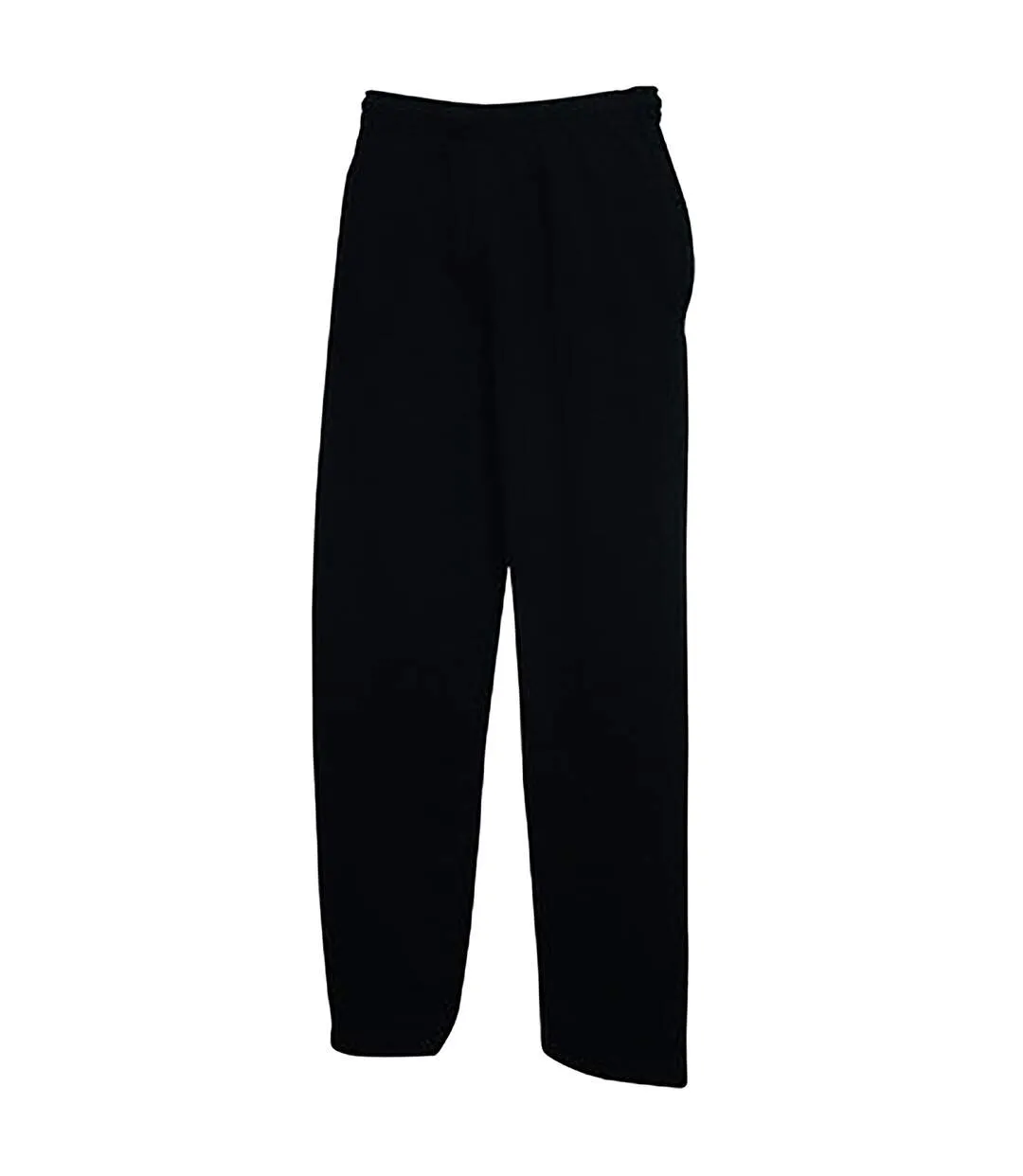 Fruit Of The Loom Mens Open Hem Jog Pants / Jogging Bottoms (Black) - UTBC396