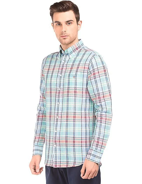 Gant Madras Plaid Linen Cotton Shirt