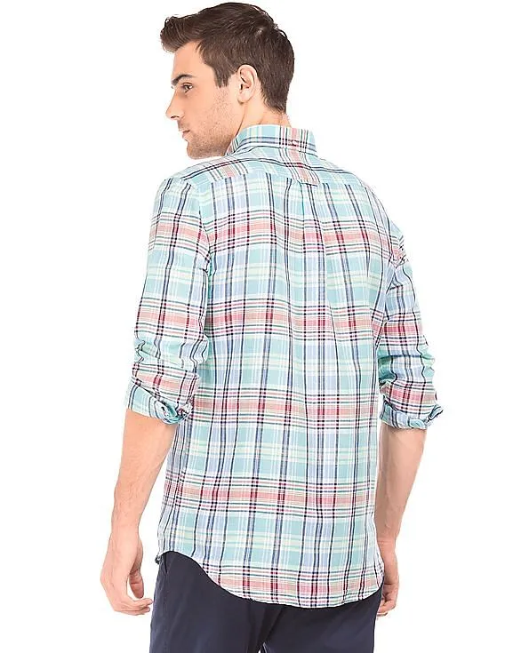 Gant Madras Plaid Linen Cotton Shirt