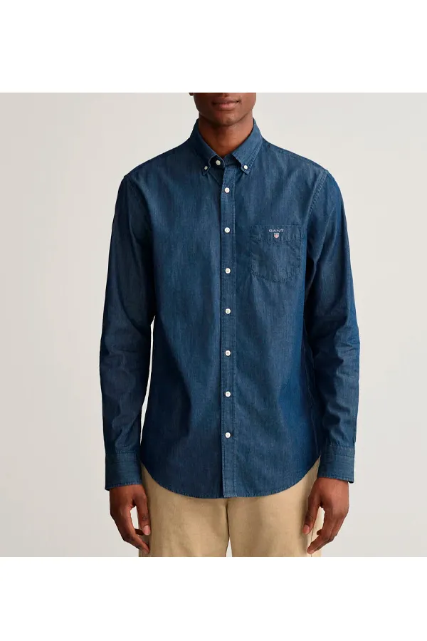 GANT Regular Denim Shirt Indigo