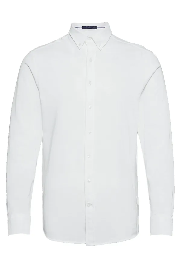 GANT Tech Pique Regular Shirt White