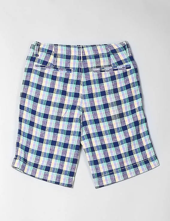 GAP Toddler Boy Blue Everyday Shorts In Linen-Cotton