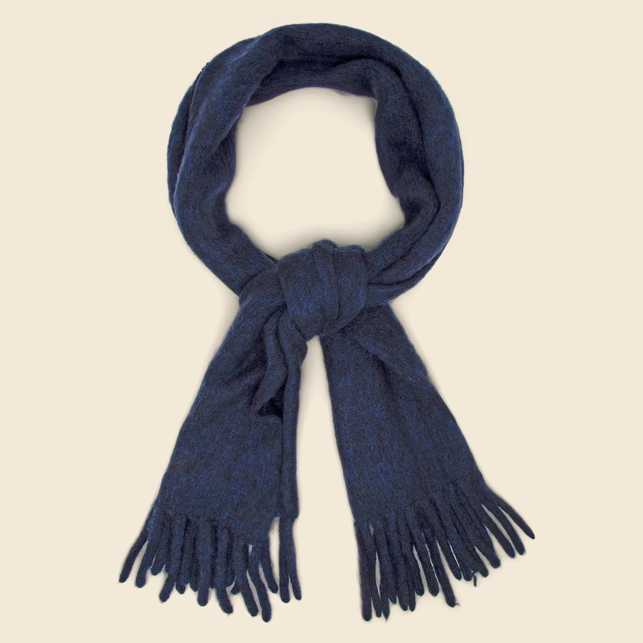 Heather Brushed Scarf - Dark Navy