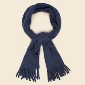 Heather Brushed Scarf - Dark Navy