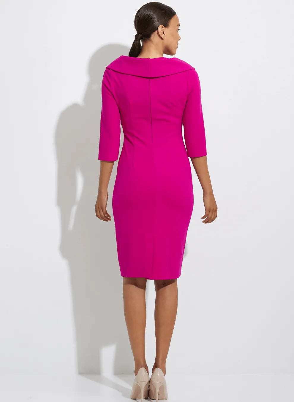 Joseph Ribkoff Signature Fuschia Blazer Style Dress - 221343