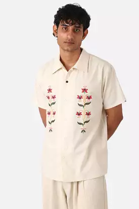 KARDO CHINTAN EMBROIDERY SHIRT, NATURAL