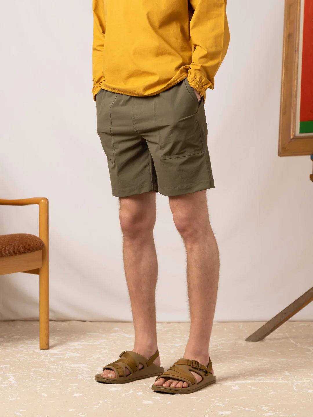 KESTIN Pease Short in Light Olive Japanese Cordura® Ripstop