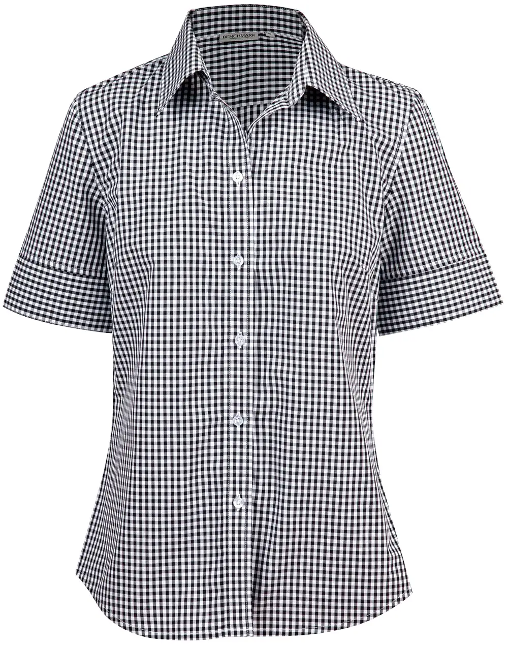 Ladies Gingham Check Short Sleeve Shirt - 3 colors