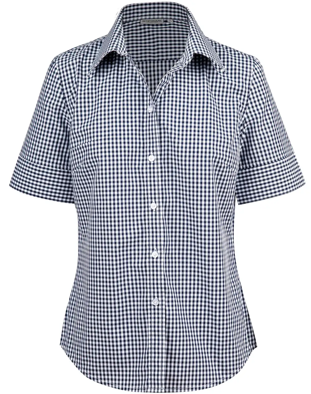 Ladies Gingham Check Short Sleeve Shirt - 3 colors