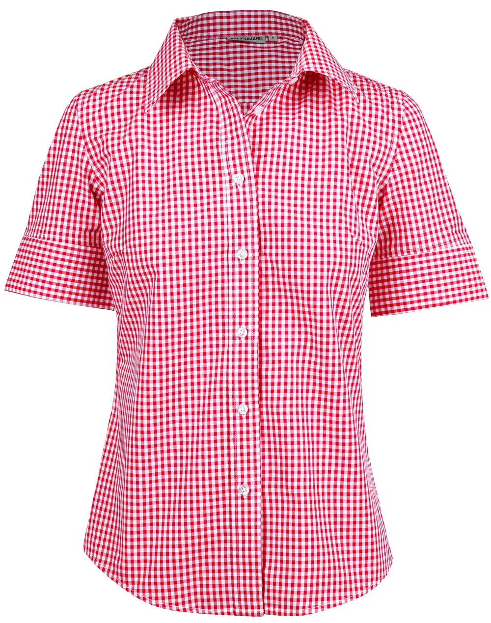 Ladies Gingham Check Short Sleeve Shirt - 3 colors