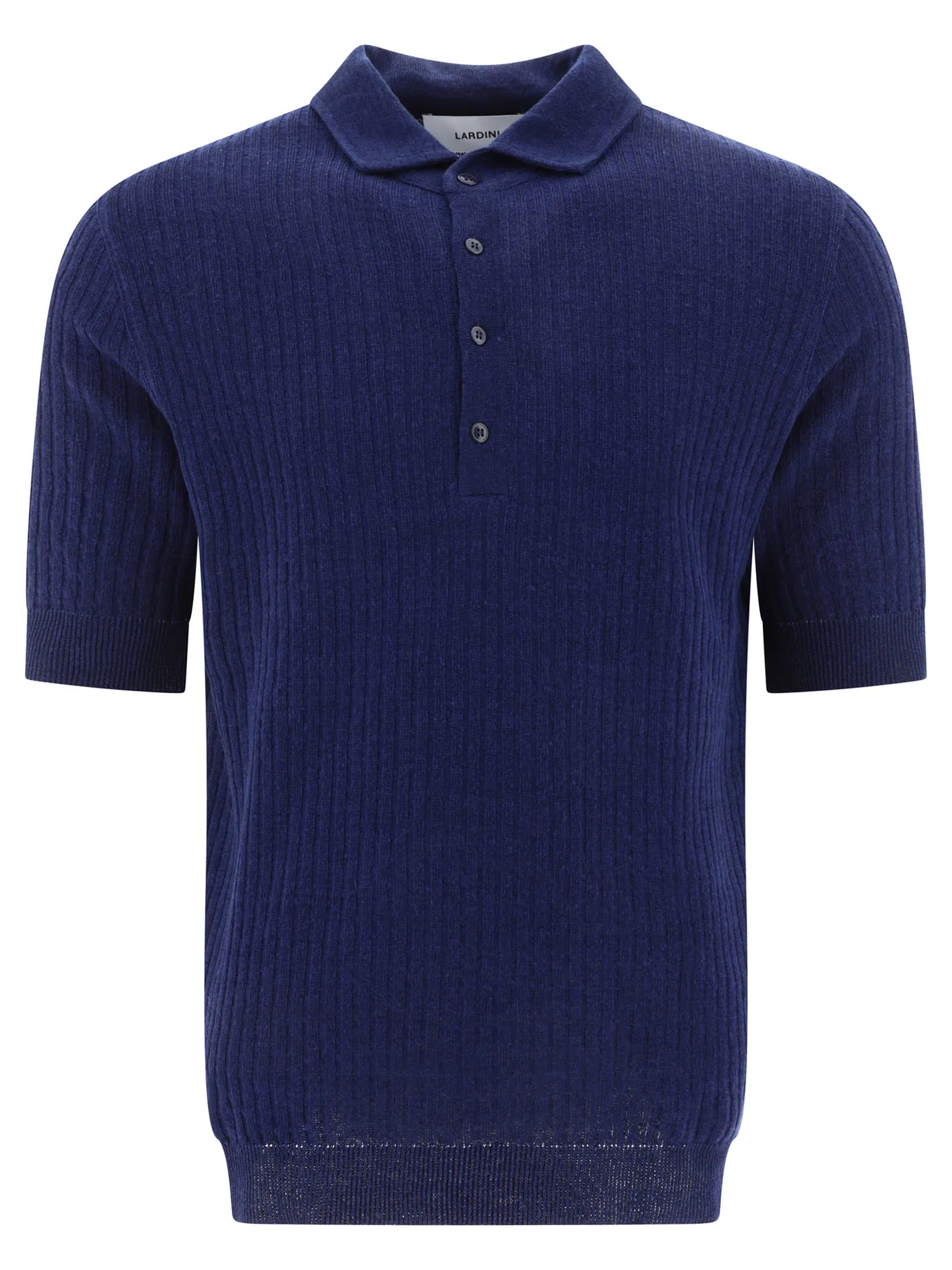 LARDINI  |Linen Plain Cotton Short Sleeves Polos