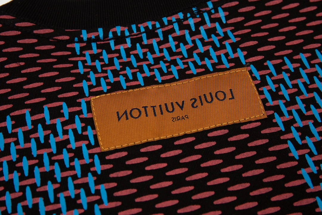 Louis Vuitton 23SS Full Body Classic Plaid Letter Logo Print Short Sleeve T-Shirt Blue Brown 7.11